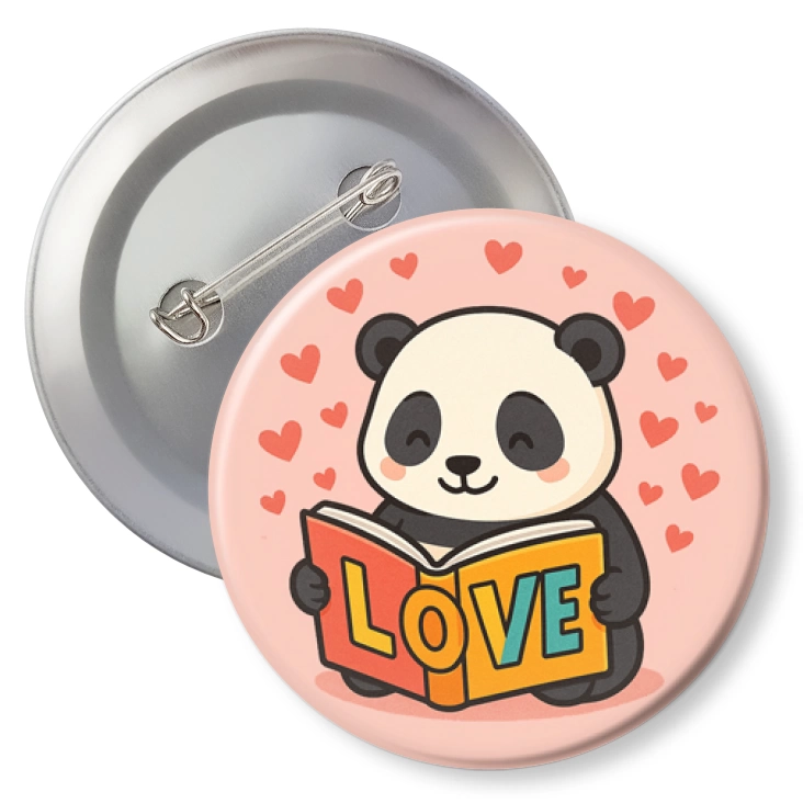 przypinkaPanda love Walentynki