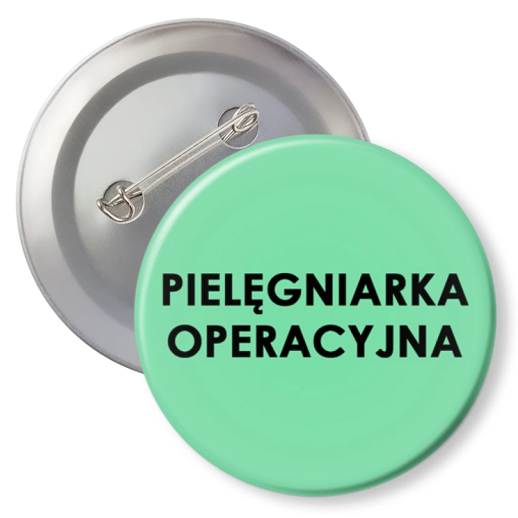 przypinkaPielęgniarka operacyjna czarne litery