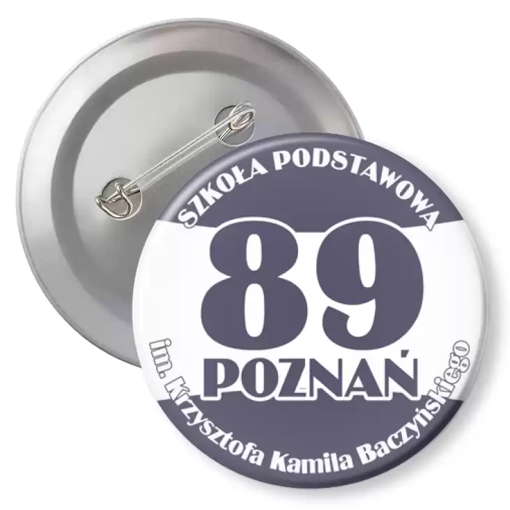 przypinka z agrafką Szkoła Podstawowa nr 89 w Poznaniu