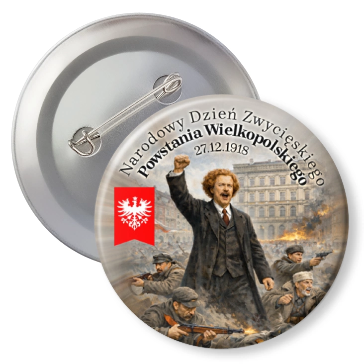przypinkaPowstanie Wielkopolskie Ignacy Jan Paderewski z powstańcami