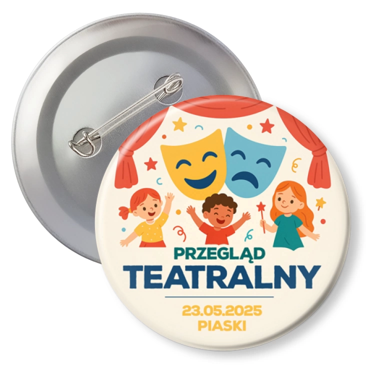 przypinka z agrafką Przegląd Teatralny Piaski 2025
