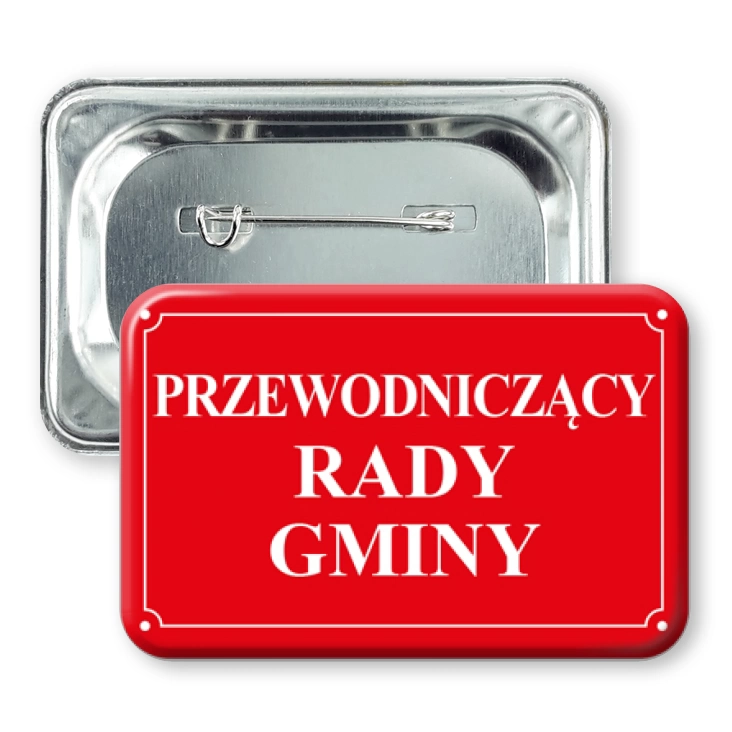 przypinka prostokątPrzewodniczący Rady Gminy
