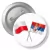 Przypinka z agrafką Przyjaźń polsko-serbska
