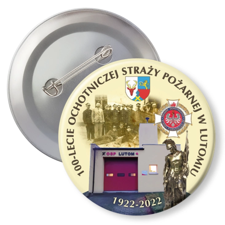 przypinka agrafka 100 lat OSP w Lutomiu