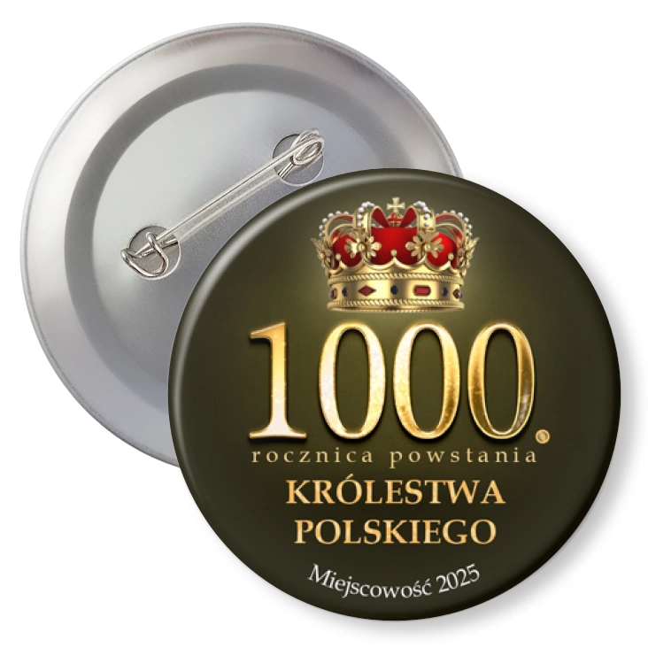 przypinka1000. rocznica powstania Królestwa Polskiego