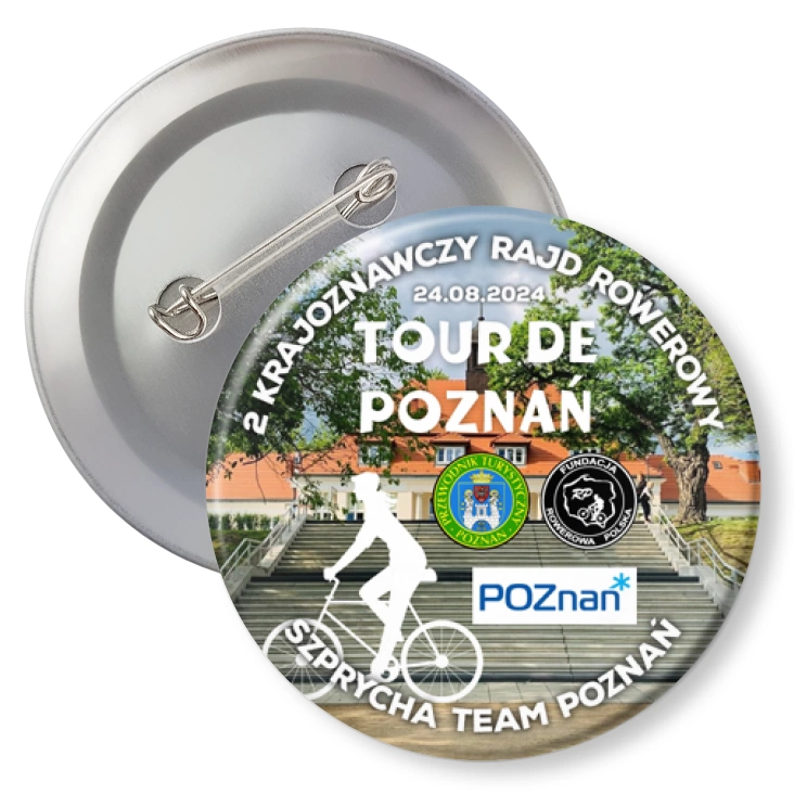 przypinka z agrafką 2 Krajoznawczy Rajd Rowerowy Tour de Poznań 2024