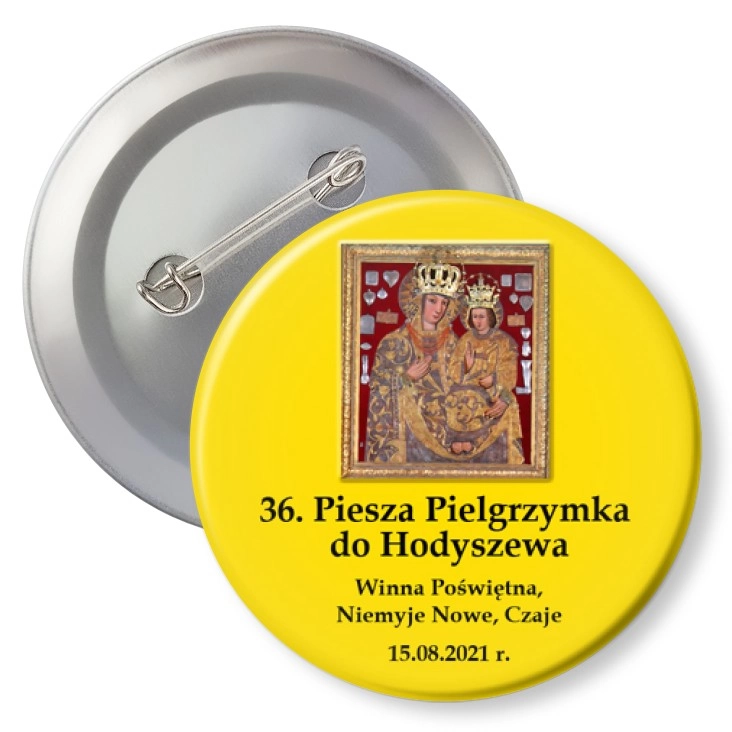 przypinka z agrafką 36. Piesza Pielgrzymka do Hodyszewa