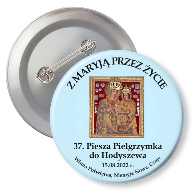 przypinka z agrafką 37. Piesza Pielgrzymka do Hodyszewa