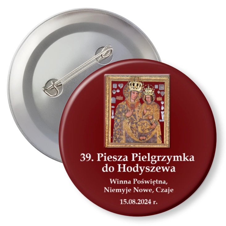 przypinka z agrafką 39. Piesza Pielgrzymka do Hodyszewa