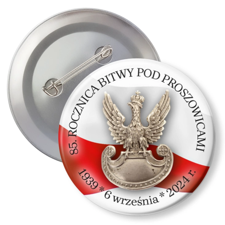 przypinka z agrafką 85. Rocznica Bitwy pod Proszowicami