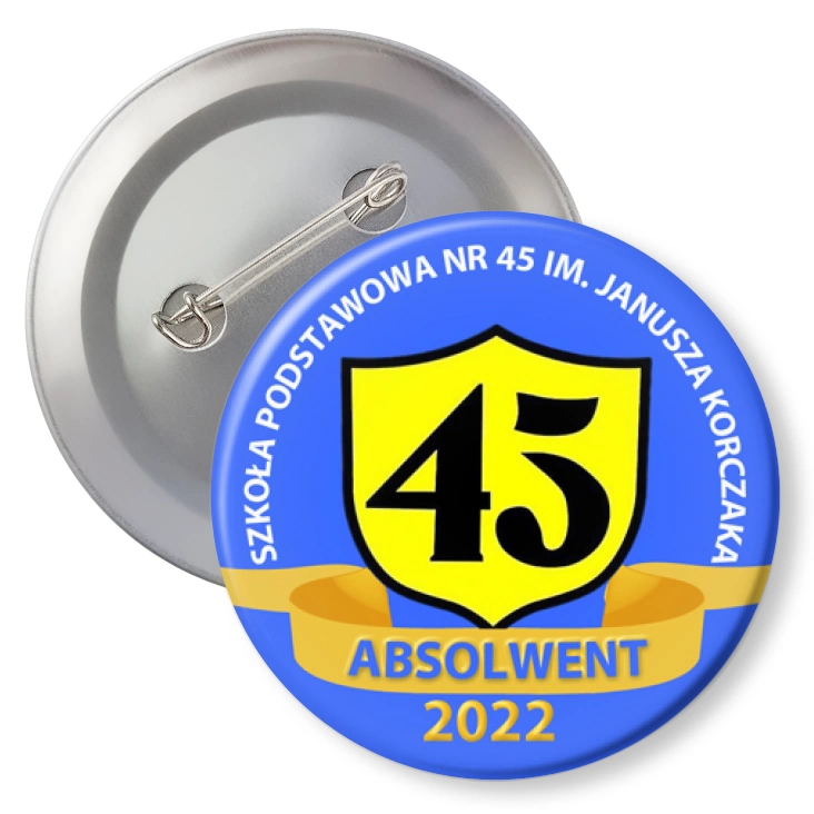 przypinka agrafka Absolwent SP 45 w Sosnowcu