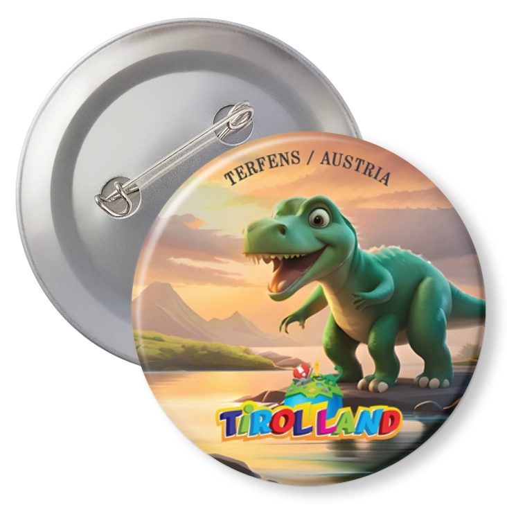 przypinka z agrafką Bajkowy tyranozaur Tirolland