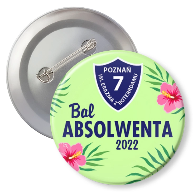 przypinka z agrafką Bal Absolwenta SP 7 Poznań