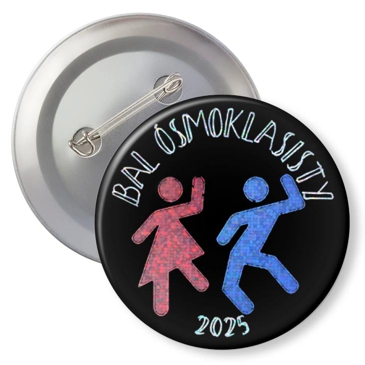 przypinka brokatBal Ósmoklasisty Brokat szalony twist