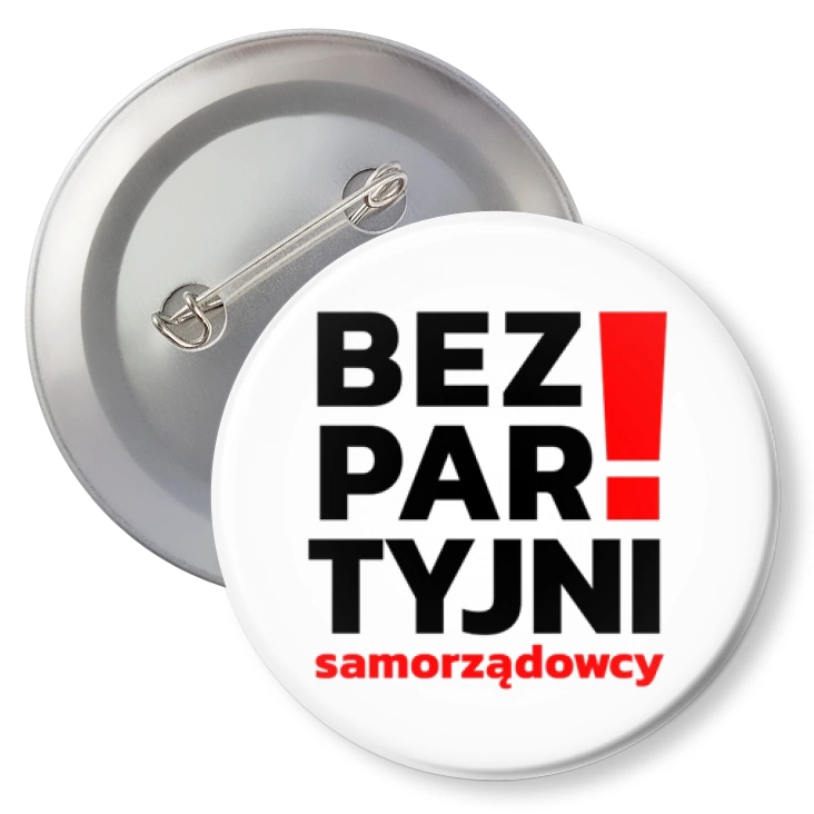 przypinka z agrafką Bezpartyjni Samorządowcy