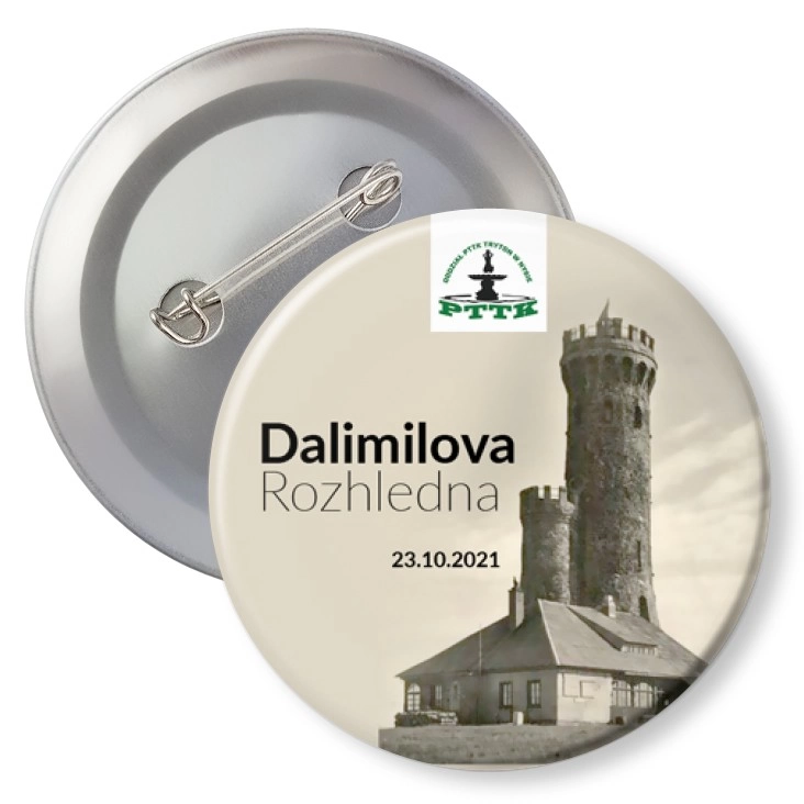 przypinka agrafka Dalimilova Rozhledna PTTK Nysa