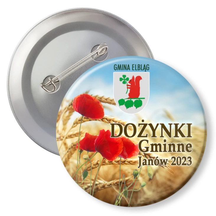 przypinka z agrafką Dożynki Gmina Elbląg