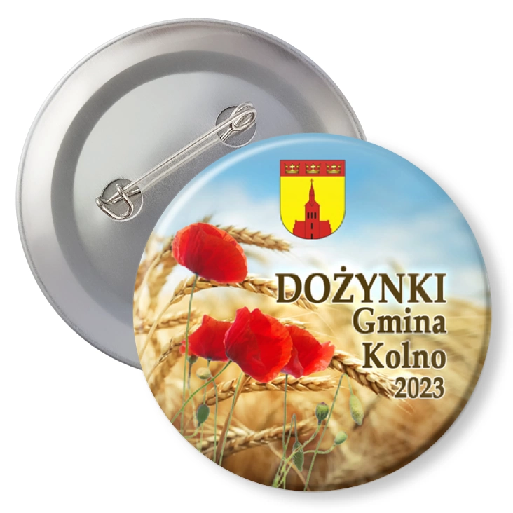 przypinka z agrafką Dożynki Gmina Kolno