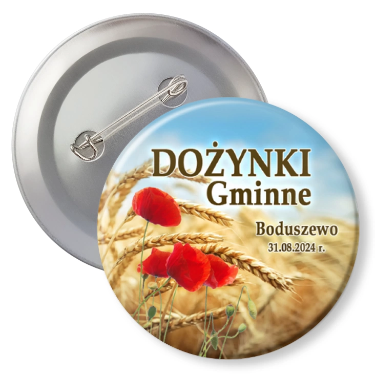 przypinka z agrafką Dożynki Gminne Boduszewo 2024