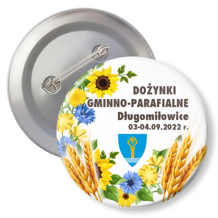 przypinka z agrafką Dożynki Gminne Długomiłowice 2022