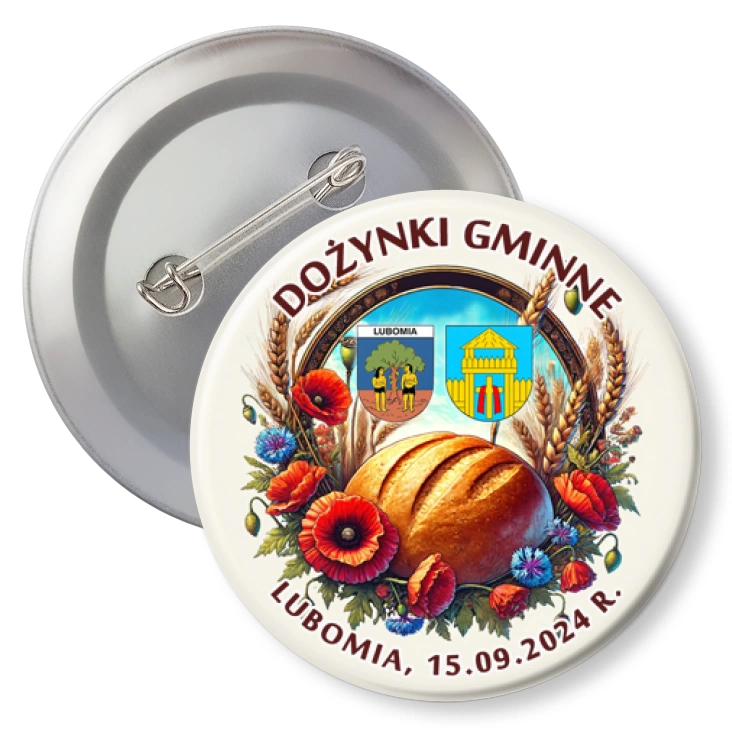 przypinka z agrafką Dożynki Gminne Lubomia 2024