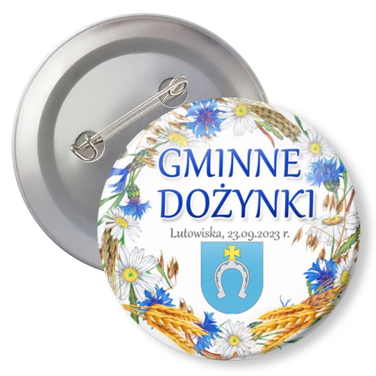 przypinka z agrafką Dożynki Gminne Lutowiska 2023