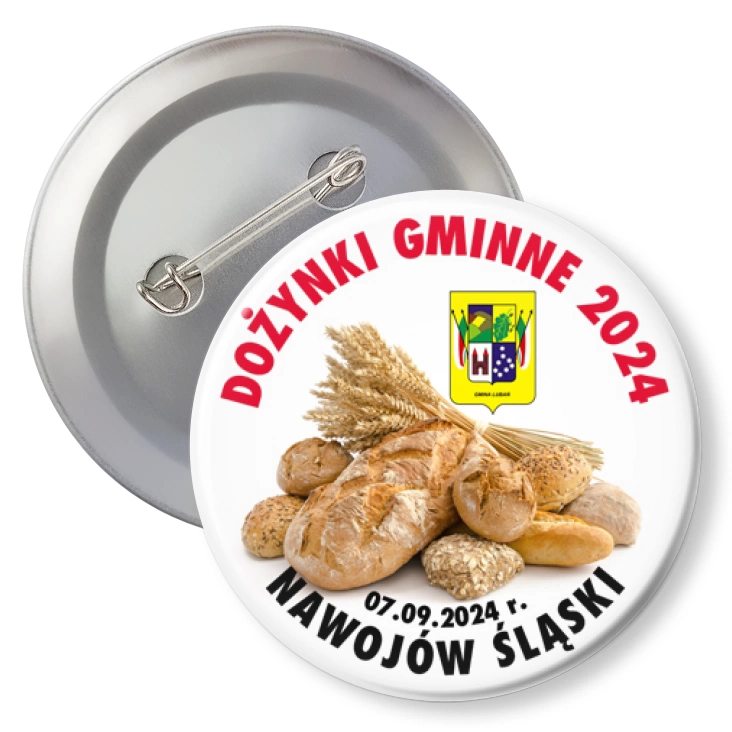 przypinka z agrafką Dożynki Gminne Nawojów Śląski 2024