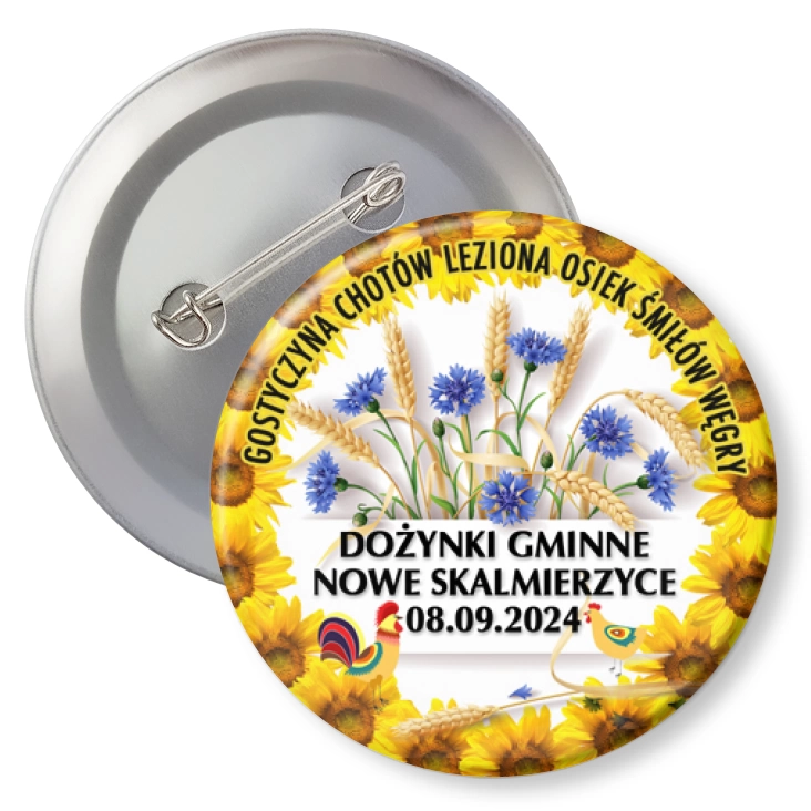 przypinka z agrafką Dożynki Gminne Nowe Skalmierzyce