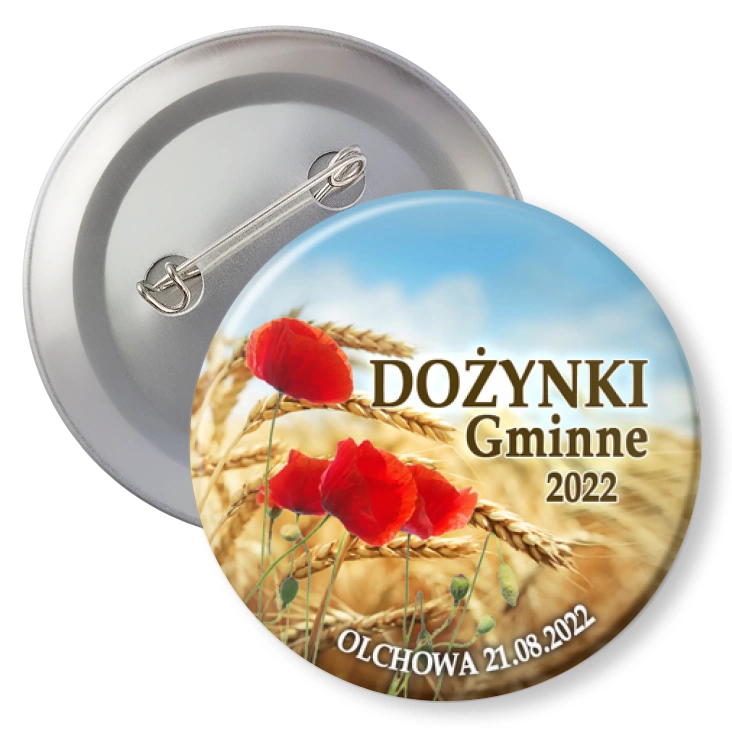 przypinka agrafka Dożynki Gminne Olchowa 2022