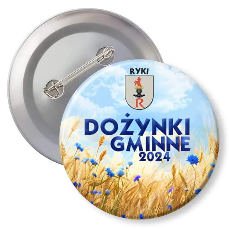 przypinka z agrafką Dożynki Gminne Ryki 2024