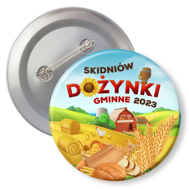 przypinka z agrafką Dożynki Gminne Skidniów 2023