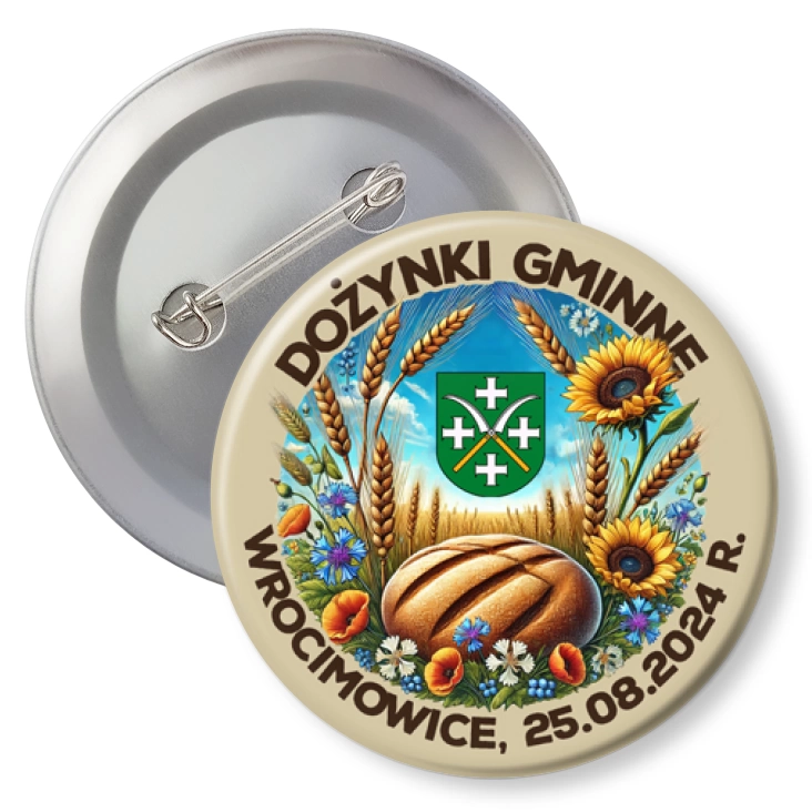 przypinka z agrafką Dożynki Gminne Wrocimowice 2024