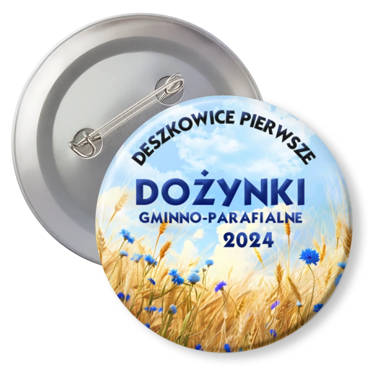 przypinka z agrafką Dożynki Gminno-Parafialne Deszkowice Pierwsze 2024