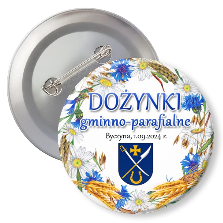 przypinka z agrafką Dożynki gminno-parafialne Gmina Dobre 2024