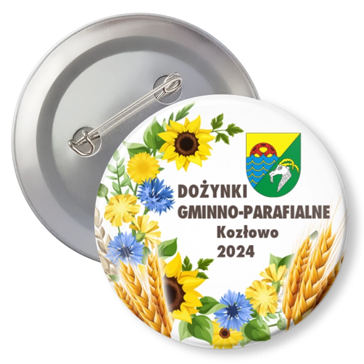 przypinka z agrafką Dożynki Gminno-Parafialne Kozłowo 2024