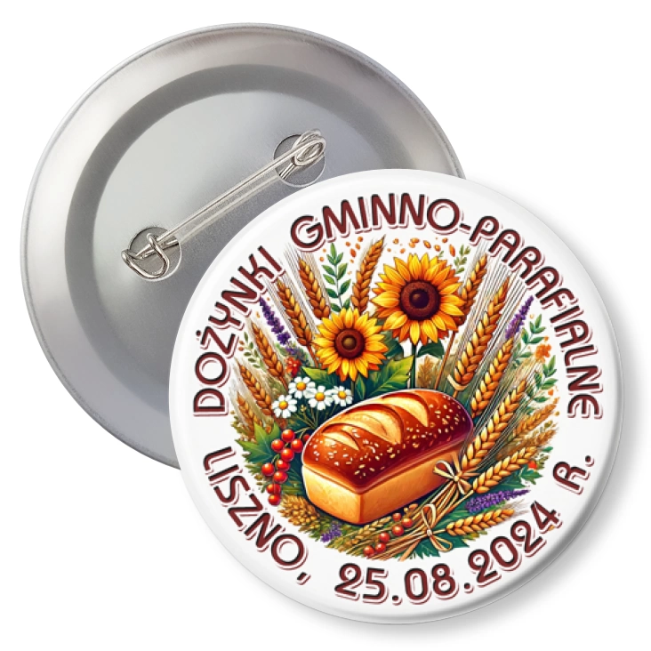 przypinka z agrafką Dożynki Gminno-Parafialne Liszno 2024