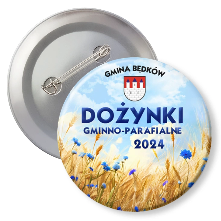 przypinka z agrafką Dożynki gminno-parafialne w gminie Będków 2024