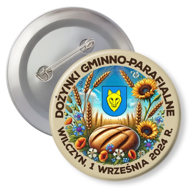 przypinka z agrafką Dożynki Gminno-Parafialne Wilczyn 2024