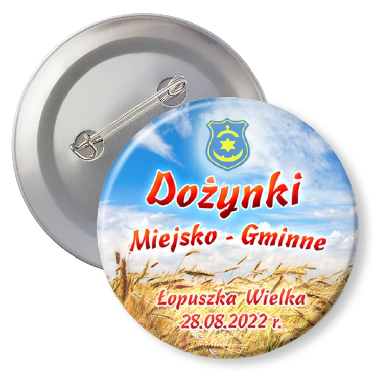 przypinka agrafka Dożynki Łopuszka Wielka