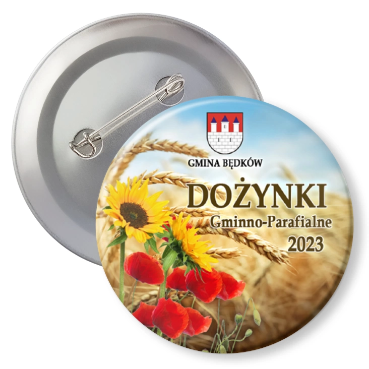 przypinka z agrafką Dożynki Parafialno-Gminne Będków 2023