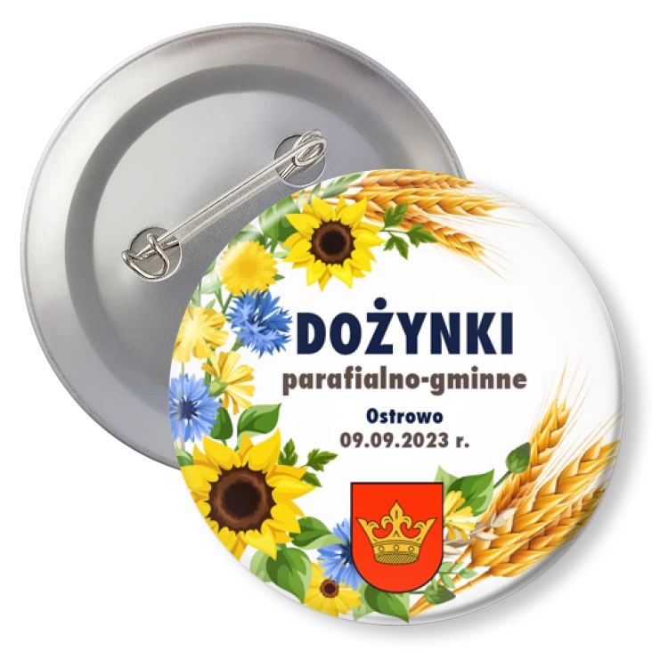 przypinka z agrafką Dożynki parafialno-gminne Ostrowo 2023
