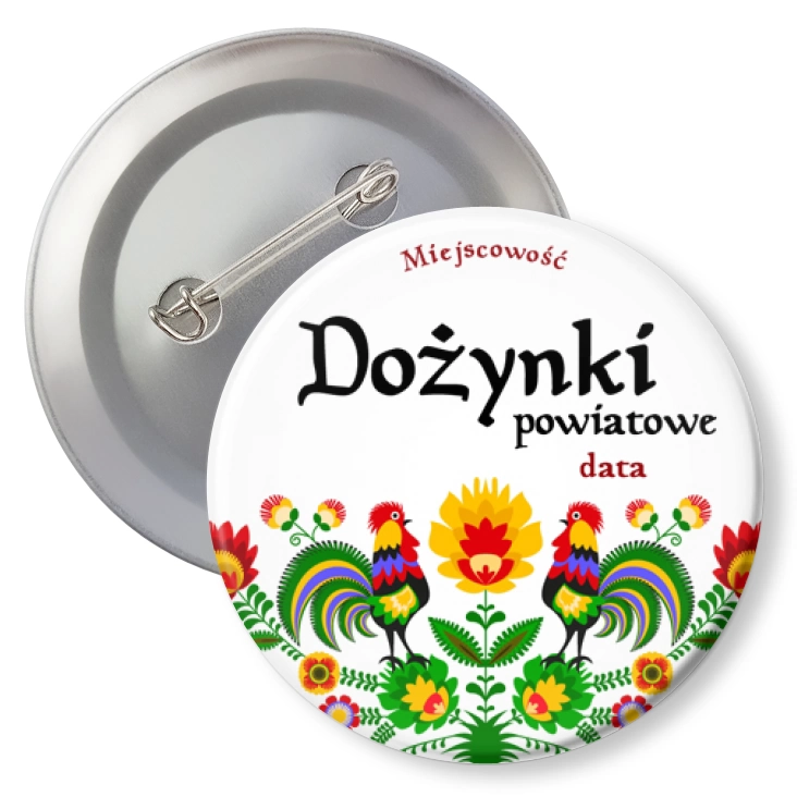 przypinkaDożynki powiatowe folkowe koguty