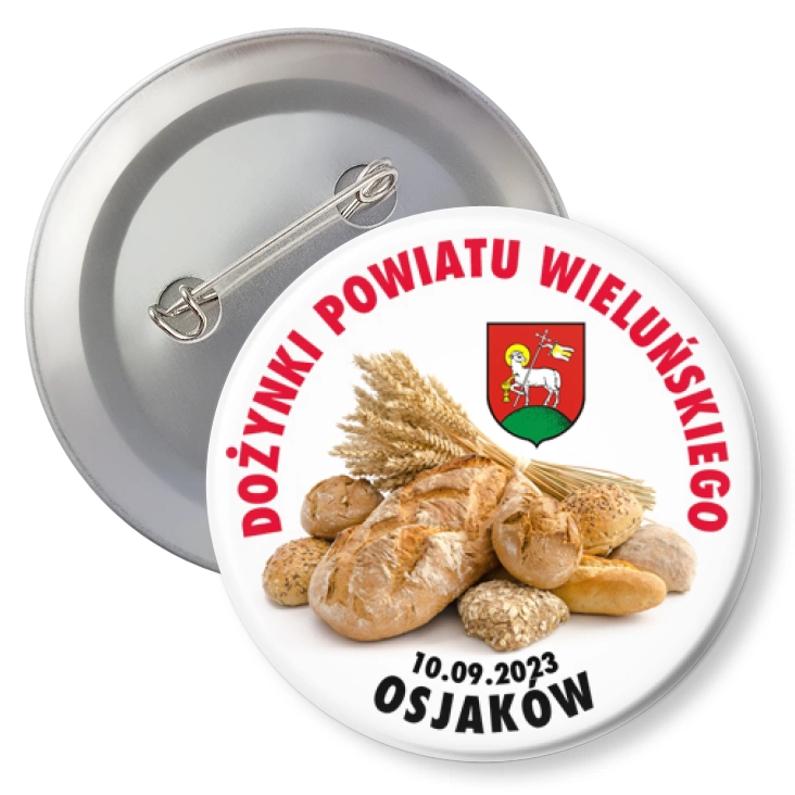 przypinka agrafka Dożynki Powiatowe Osjaków 2023