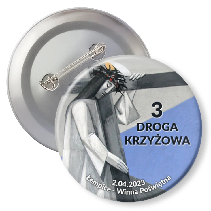 przypinka agrafka Droga Krzyżowa Łempice Winna Poświętna
