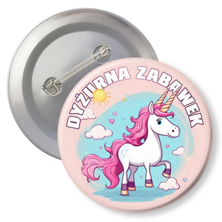 przypinkaDyżurna zabawek jednorożec