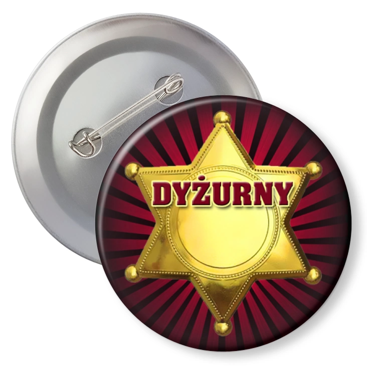 przypinkaDyżurny gwiazda szeryfa
