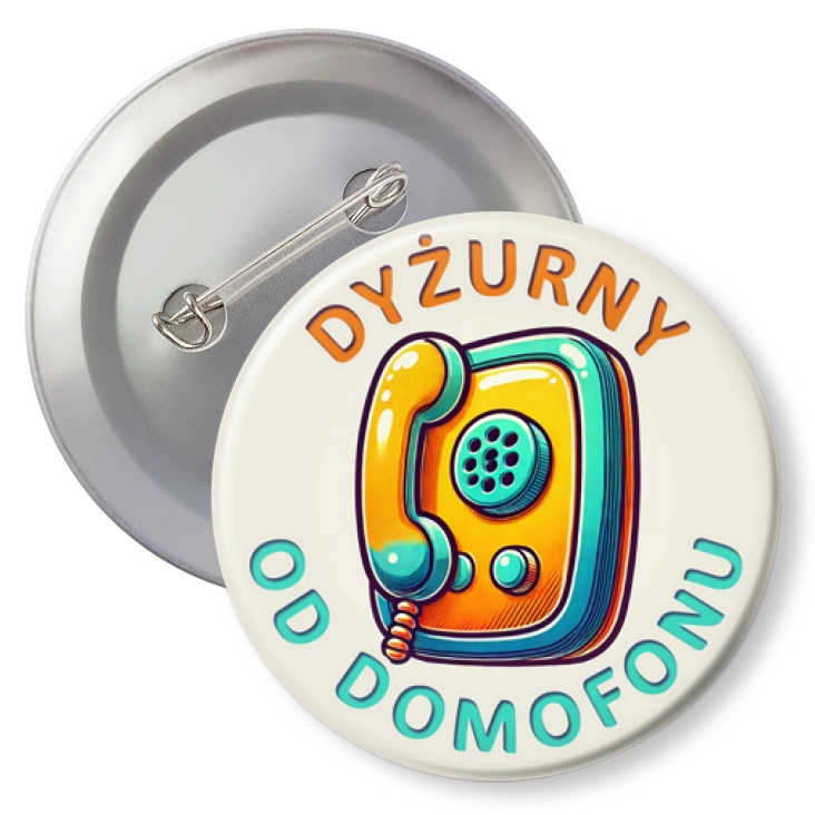 przypinka z agrafką Dyżurny od domofonu