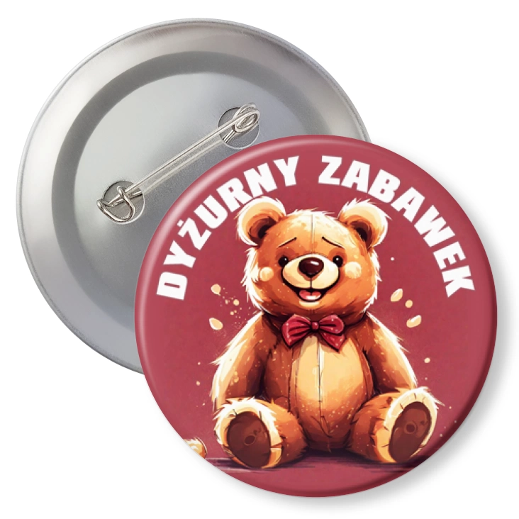 przypinkaDyżurny zabawek z misiem