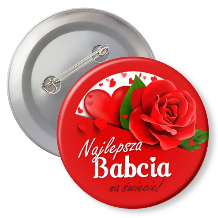 przypinkaDzień Babci - Najlepsza babcia z różami