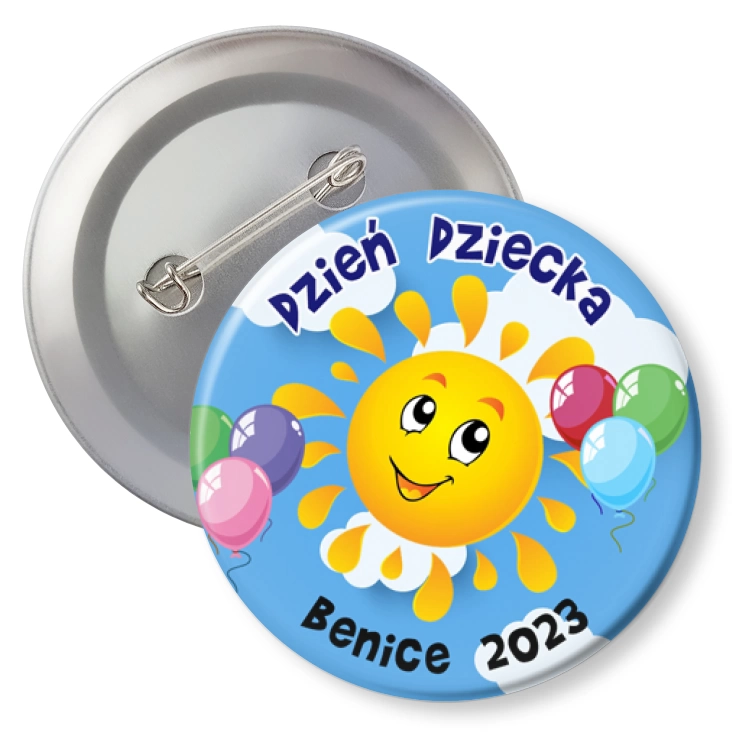 przypinka z agrafką Dzień Dziecka Benice 2023